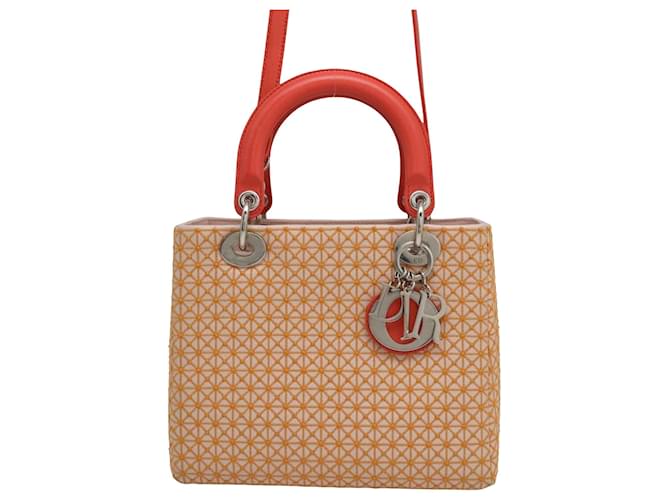 Dior Lady Dior Orange Leather  ref.2004257