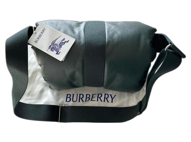 Borsa Burberry Pillow Messenger Verde Scuro Pelle