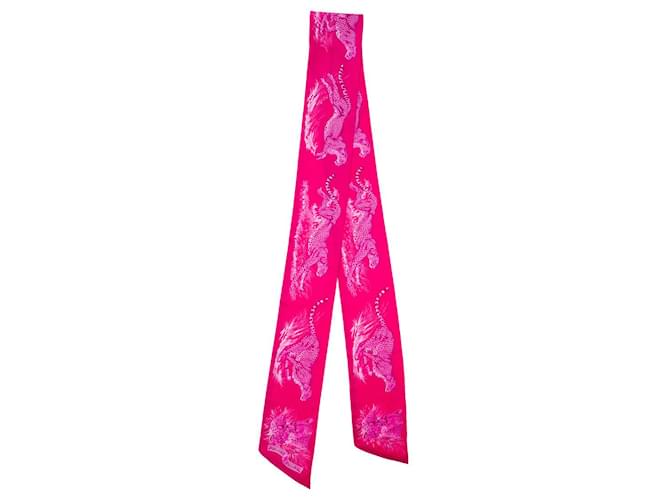 Hermès HERMES Maxi twilly accessory in Pink Silk - 102231  ref.2004410