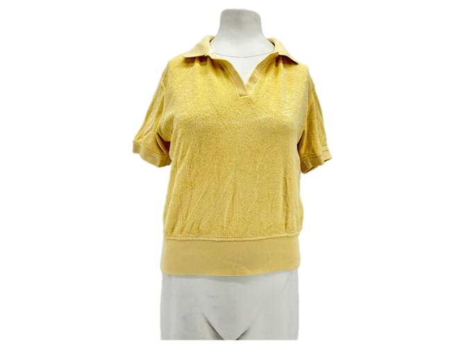 Autre Marque SPORTY & RICH Tops T.International S Cotton Yellow  ref.2004860