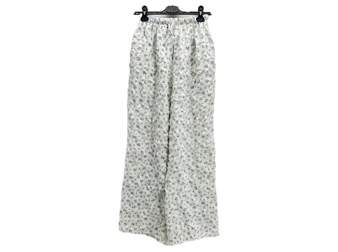 Autre Marque NON SIGNE / UNSIGNED Trousers T.International M Cotton White  ref.2005003