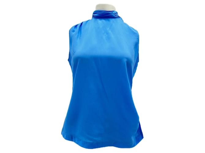 Autre Marque NON SIGNE / UNSIGNED Tops T.International M Silk Blue  ref.2005037