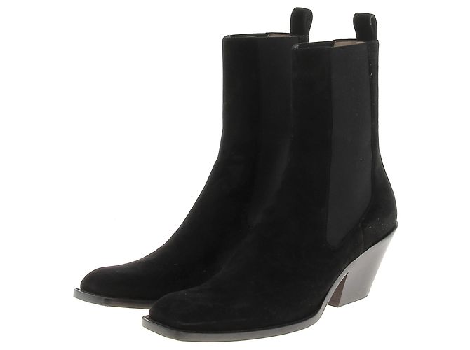 KHAITE Ankle boots T.EU 40.5 Suede Black