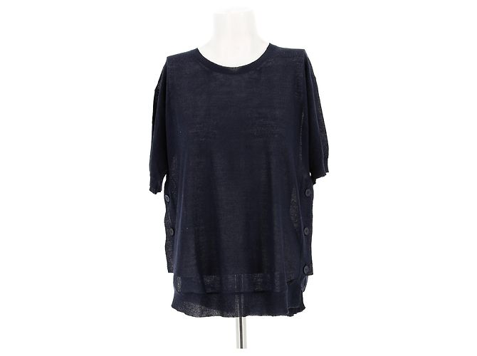 Stella Mc Cartney STELLA MCCARTNEY Top T.FR 40 Lana Blu navy