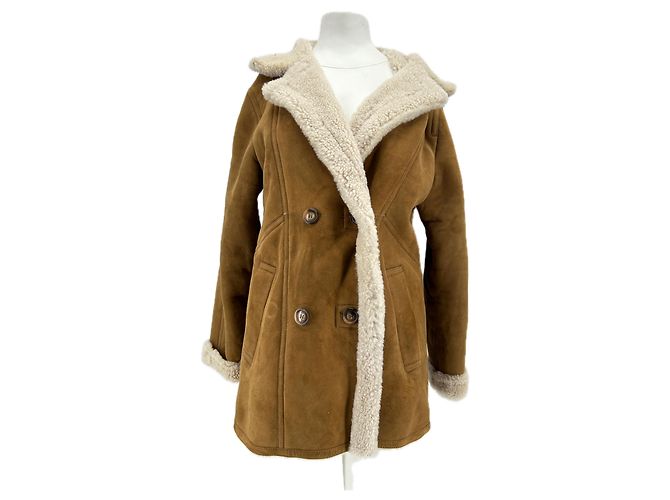 GERARD DAREL Coats T.0-5 2 Shearling Camel