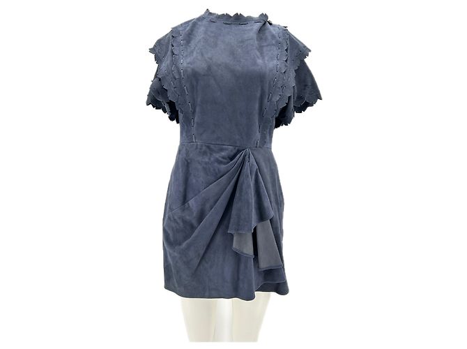 ISABEL MARANT Abiti T.FR 40 Pelle Blu navy