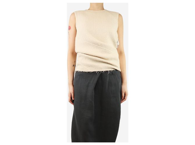Céline Cream wool top - size IT 40