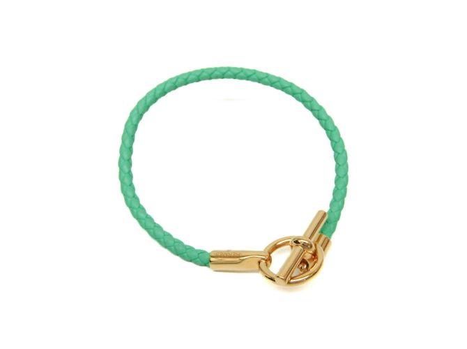 Hermès Lederarmband Hermes Glennan H071681F Golden Grün 