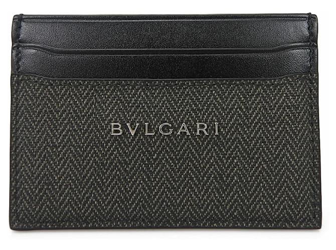 Bulgari Bvlgari Weekend Card Case Brown Black Plastic  ref.2005609