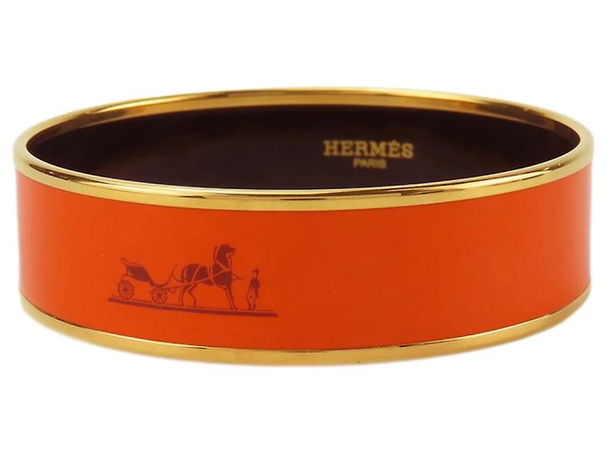 Hermès orange Emaille-Armband 