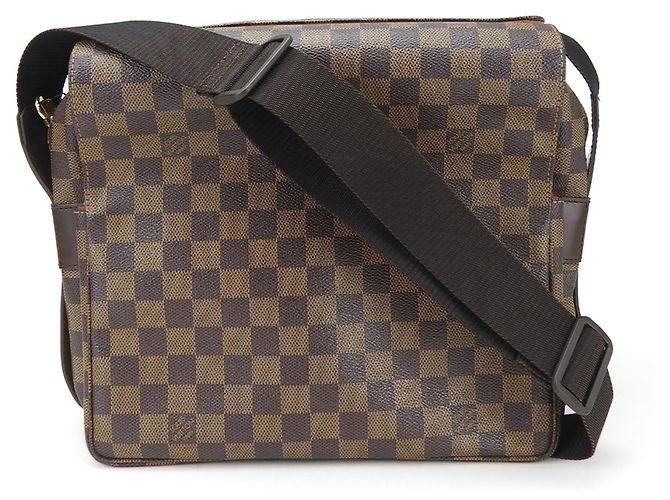 Naviglio Bolsa Mensageiro Damier Ebene Louis Vuitton