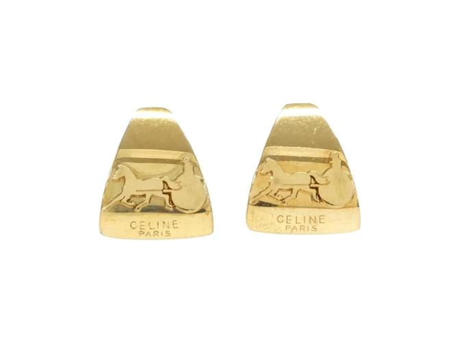 Céline Celine Gold Clip Earrings Golden  ref.2005730