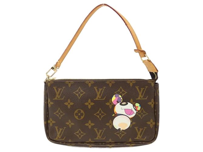 Louis Vuitton Pochette Accessoire Marrom Lona  ref.2006796