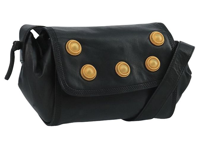 Borsa a Spalla LOEWE in Pelle Nera Auth ar13208 Nero