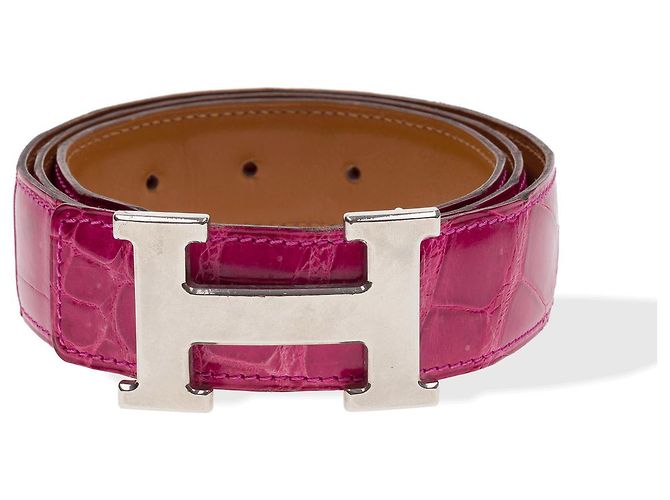 Hermès Accessoire HERMES en Crocodile Rose - 102247