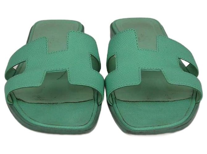 Oran Hermès HERMES Sapatilhas T.EU 37 Couro Verde