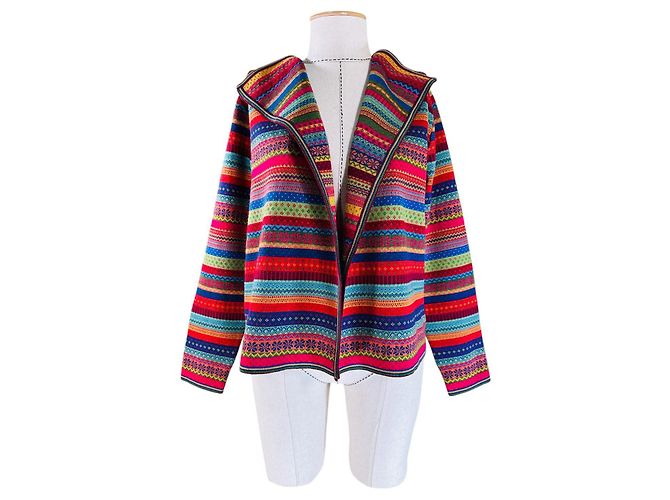 Autre Marque Cárdigan Invero de lana a rayas Multicolor