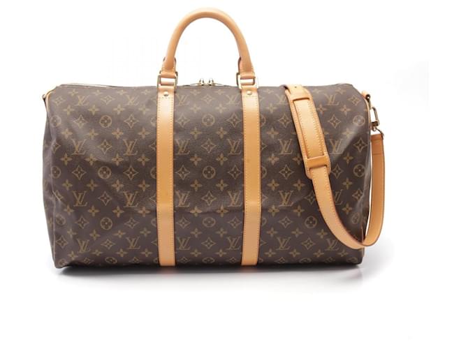 Louis Vuitton Keepall Bandouliere 50 Boston Bag M41416 Brown Cloth  ref.2007845