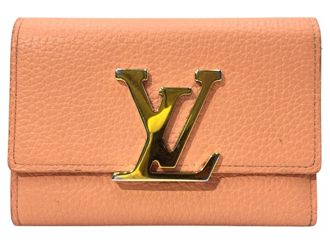 Louis Vuitton Capucines Leather Wallet M82149 Beige  ref.2007987