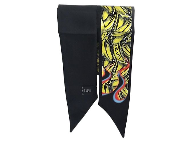 Sciarpa Prada in seta multicolore reversibile 