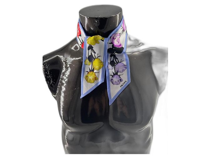 Sciarpa reversibile in seta Prada multicolore 