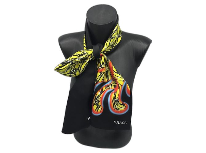 Prada Silk Scarf Multicolor Multiple colors