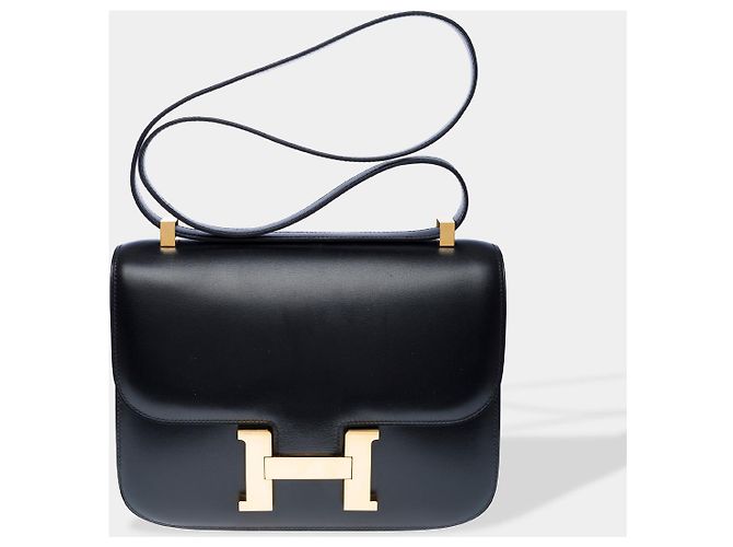 Hermès Bolsa HERMES Constance em Couro Preto - 102452