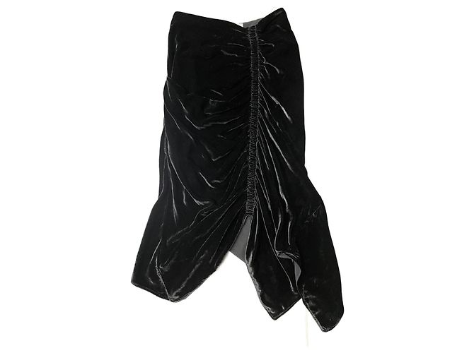 Asymmetrischer Samtrock Preen By Thornton Bregazzi Schwarz