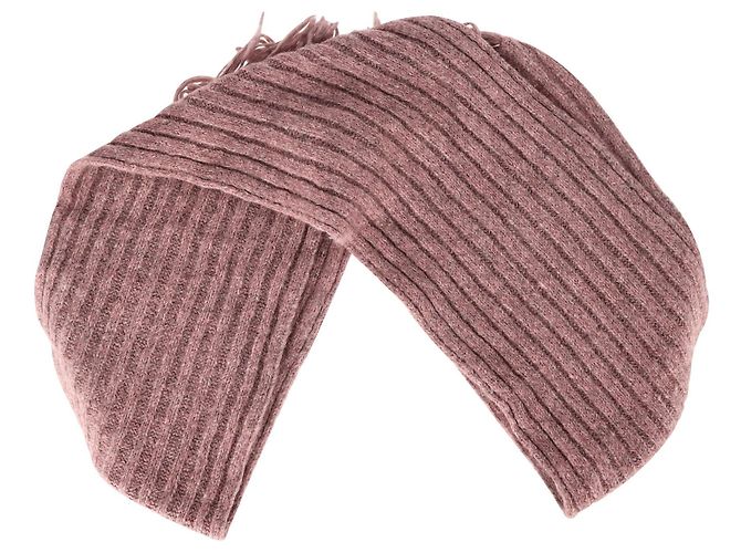 Cachecol de lã rosa com textura em rib de Acne Studios