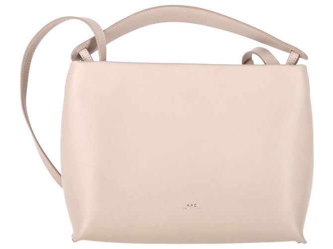 Apc Bolsa Ashley A.P.C. em couro bege