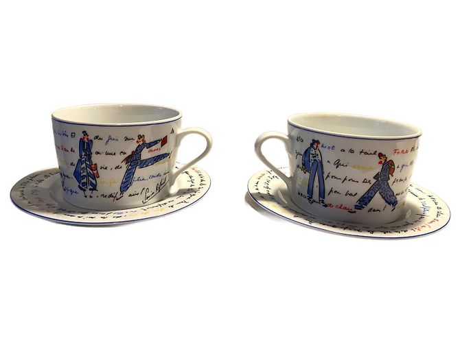Tazas y platos de porcelana Sonia Rykiel