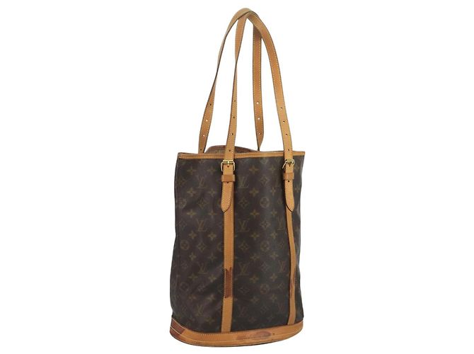 LOUIS VUITTON Bolsa de Ombro Monogram Bucket GM M42236 LV Auth ar13103