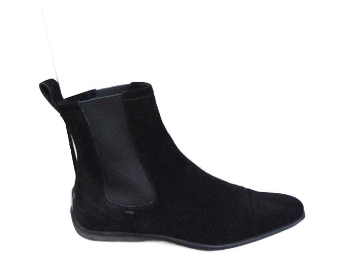 Gucci Ankle Boots Black Deerskin