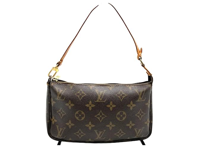 Pochette Accessoire Louis Vuitton Marrom Lona  ref.2009513