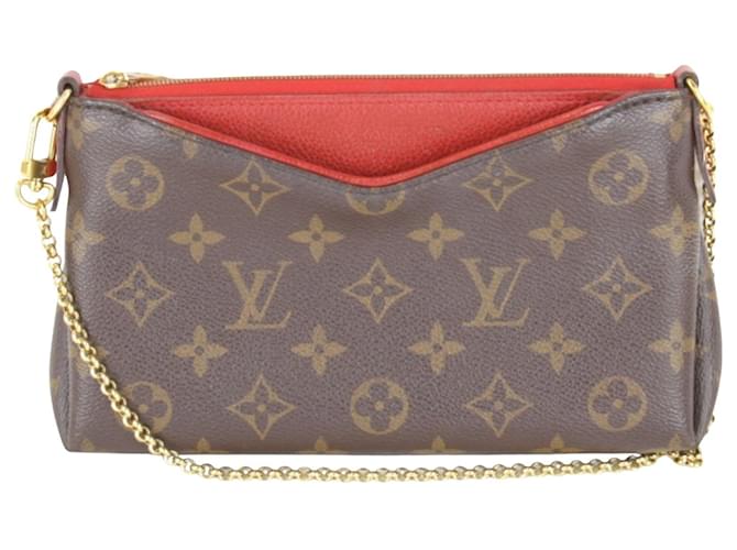 Louis Vuitton Pallas Marrom Lona  ref.2009618