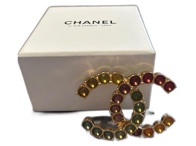 Coco Crush Spilla Chanel CC multicolore in metallo