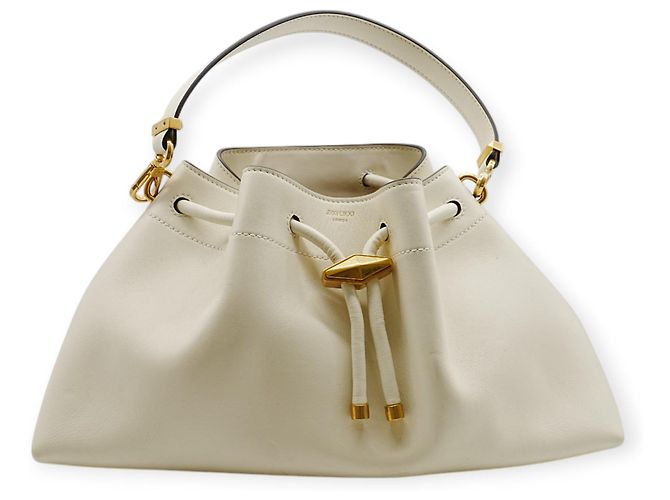 Borsa a secchiello Cinch di Jimmy Choo Bianco