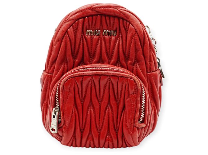 Miu Miu Mini Backpack Red