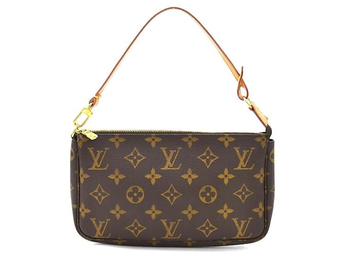 Pochette Accessoire Louis Vuitton Marrom Lona  ref.2009989