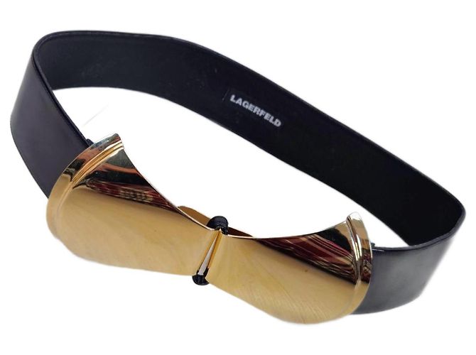 Karl Lagerfeld vintage 80s belt Black