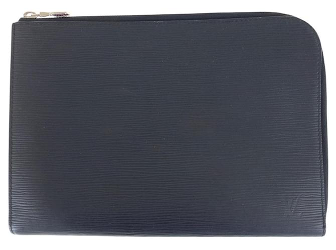 Louis Vuitton Epi Pochette Jour PM Clutch Black Leather  ref.2010565