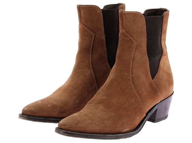 Céline Bottines CELINE T.EU 37 Suède Marron