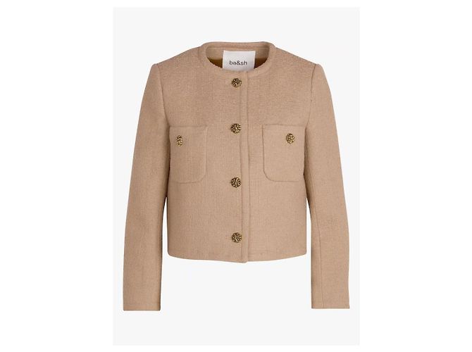 Ba&Sh Meredith strukturierte Tweedjacke braun