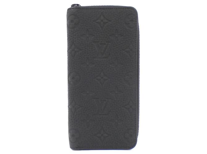 Louis Vuitton Taurillon Monogram Zippy Wallet Black Leather  ref.2011686
