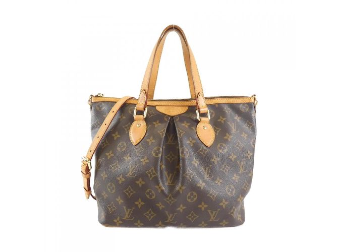 Sac à main Louis Vuitton Monogram Palermo PM M40145 Marron Monogramme
