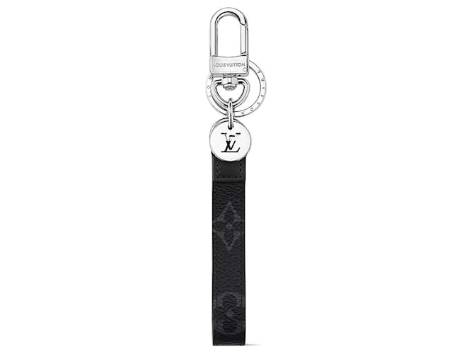 Louis Vuitton LV Dragonne bag charm keyholder Grey Cloth  ref.2012461