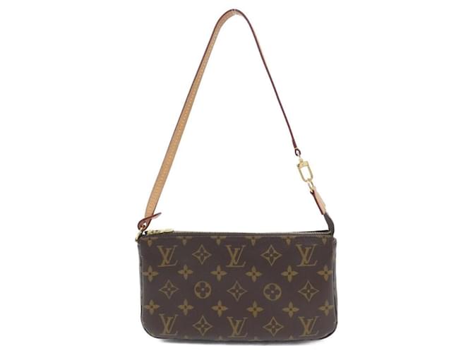 Pochete Acessório Monograma Louis Vuitton M40712 Marrom Couro envernizado  ref.2013067