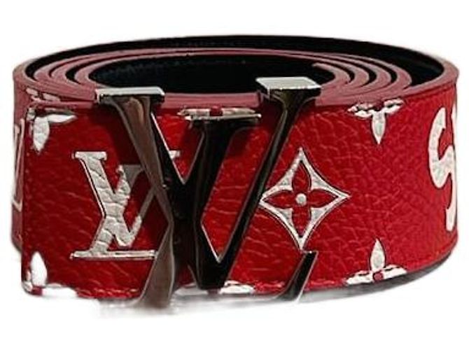 LOUIS VUITTON Belts T.cm 100 Leather Red