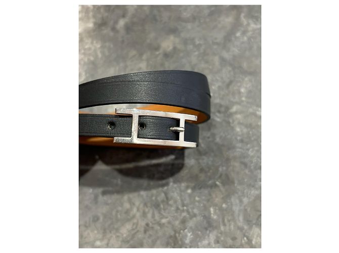 Hermès Pulseiras HERMES T. Couro Preto 