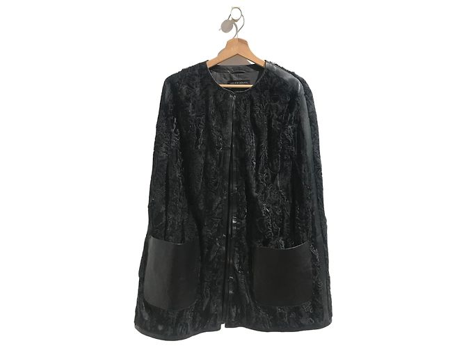 Ines et Marechal OTHER Coats T.International M Fur Black